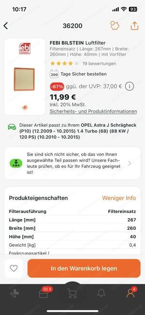 Ersatzteile Opel Astra J P10 1,4 Turbo 120Ps Bild 5