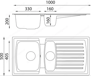 Spülbecken neu Originalverpackung Mineralwerkstoff Bild 2