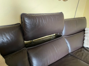 Ledercouch dreiteilig, L-förmig Bild 5