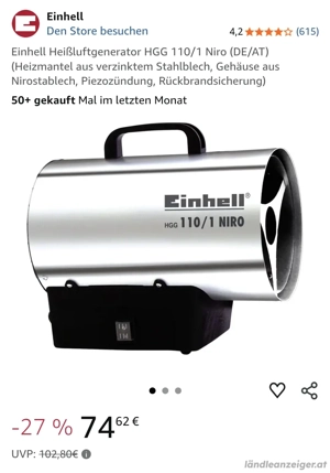 Heizkanone Einhell. Neuwertig  Bild 2