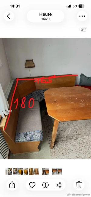 Tisch und Eckbank günstig Bild 3