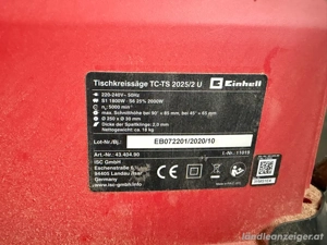 Tischkreissäge TC-TS 2025 2 U Bild 2