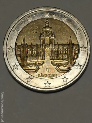 2 Euro Gedenkmünze BRD 2016 D Sachsen 