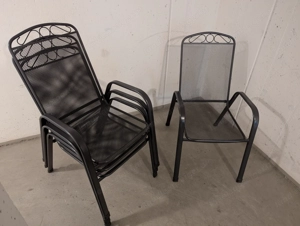 Gartenstühle, grau, 4 Stück, fast neu