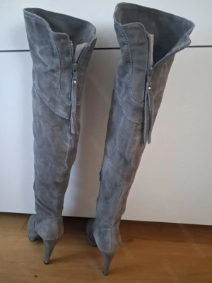 Leder Overknee aus Italien  Bild 3