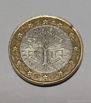 1 Euro Münze 1999 Liberte Egalite Fraternite 