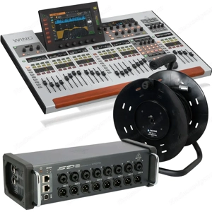 Behringer Wing 50-metre CAT5 Reel and Midas SD8 Snake