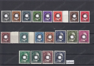 10 Briefmarken Sätze EU Lokajausgaben mit Aufdruck Postfrisch Bild 1