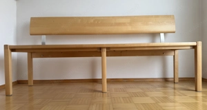 Sitzbank Ahorn mit Rückenlehne  Bild 2