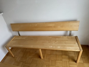 Sitzbank Ahorn mit Rückenlehne  Bild 3