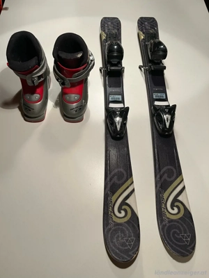 Kinderski 90 cm, Opt mit Skischuh