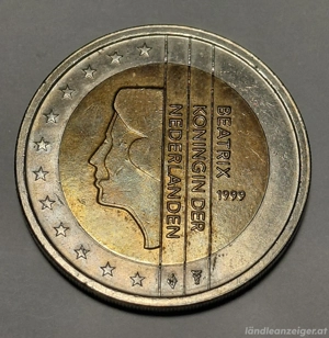 2 Euro Münze 1999 Königin Beatrix NL