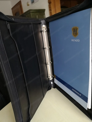 Ledermappe mit Innenfaechern und Block Bild 2