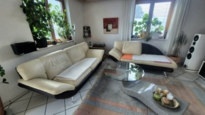 biete 2er und dreier Designer Ledercouch Bild 2