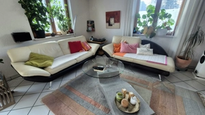 biete 2er und dreier Designer Ledercouch Bild 4