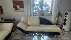 biete 2er und dreier Designer Ledercouch Bild 7