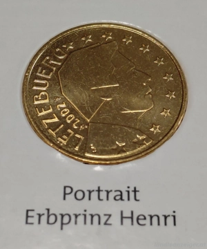 50 Cent Münze Luxemburg 2002