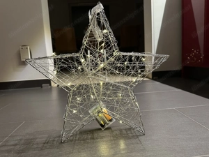 Wunderschöner silberfarbener Stern mit Timer NEU  Bild 2