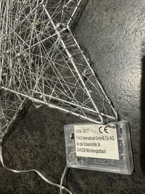 Wunderschöner silberfarbener Stern mit Timer NEU  Bild 3