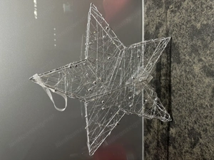 Wunderschöner silberfarbener Stern mit Timer NEU 