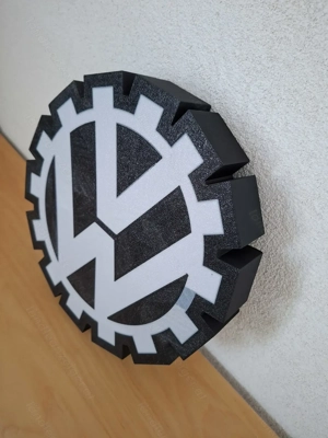 VW Logo Lampe Zahnrad Fanartikel Bild 3