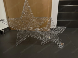 Wunderschöne Weihnachtsdeko - Sterne zum Stellen oder Hängen, batteriebetrieben mit Timer 