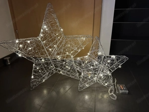 Wunderschöne Weihnachtsdeko - Sterne zum Stellen oder Hängen, batteriebetrieben mit Timer  Bild 4