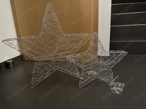 Wunderschöne Weihnachtsdeko - Sterne zum Stellen oder Hängen, batteriebetrieben mit Timer  Bild 2