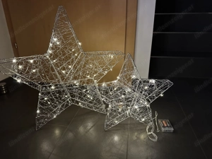 Wunderschöne Weihnachtsdeko - Sterne zum Stellen oder Hängen, batteriebetrieben mit Timer  Bild 3