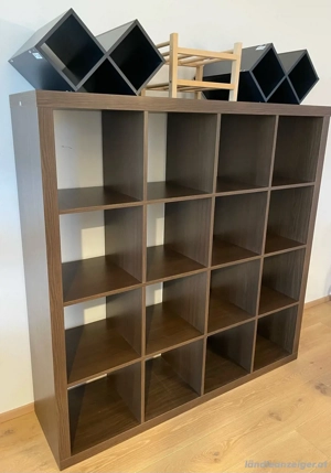 IKEA Kallax-Regal dunkelbraun 149,5x149,5x39cm  Bild 3