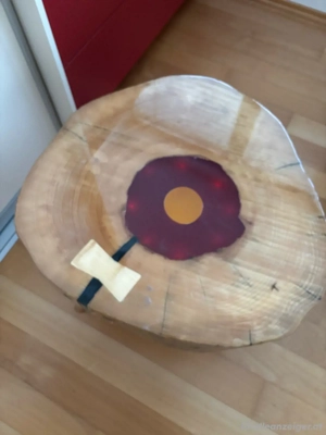 Beistelltisch Baumscheibe Epoxy Bild 2