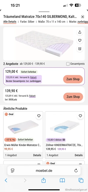 Matratze Träumeland Neu