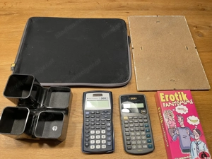 zu verschenken - Laptophülle, Glasrahmen A4, Taschenrechner, Spiel, Stifthalterung