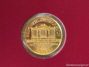 Wiener Philharmoniker 1 25 Unze oz Goldmünze Österreich 4 euro  Bild 4