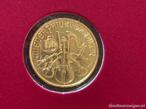 Wiener Philharmoniker 1 25 Unze oz Goldmünze Österreich 4 euro 
