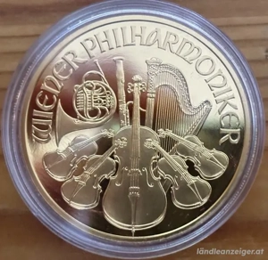 Wiener Philharmoniker Proof Satz: 1 Unze und 1 4 Unze Wiener Philharmoniker Gold Bild 6