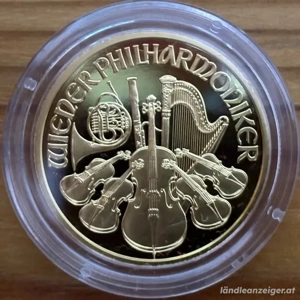 Wiener Philharmoniker Proof Satz: 1 Unze und 1 4 Unze Wiener Philharmoniker Gold Bild 5