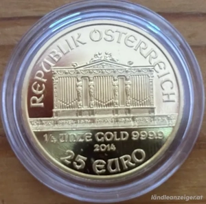 Wiener Philharmoniker Proof Satz: 1 Unze und 1 4 Unze Wiener Philharmoniker Gold Bild 4