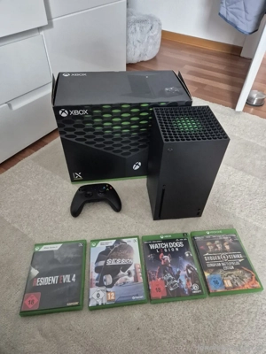 Microsoft Xbox Series x 1TB Konsole - Schwarz, Inkl. Controller, Spiele