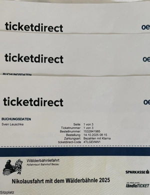 Tickets für Wälderbahn am 06.12.2025 15.00 Uhr