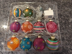 LED Lichterkette mit Glaskugeln 