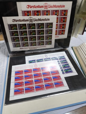Briefmarken postfrisch Liechtenstein + Ertragsbriefe LI und CH Bild 9