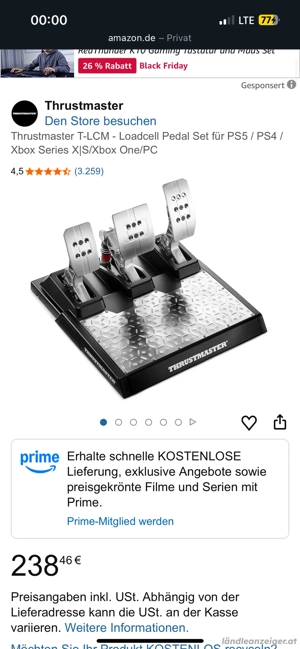 Thrustmaster Loadcell Pedal mit OVP