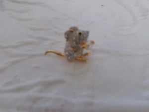 Knopfbrosche Maus vergoldet  Bild 2