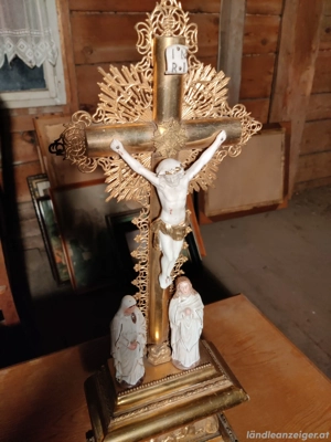 Hausaltar   Kruzifix Antik Bild 2