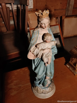 Madonna mit Kind Antik (beschädigt) Bild 2