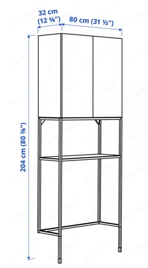 IKEA ENHET Hochschrank   Aufbewahrungsschrank mit Gestell   weiß Bild 3
