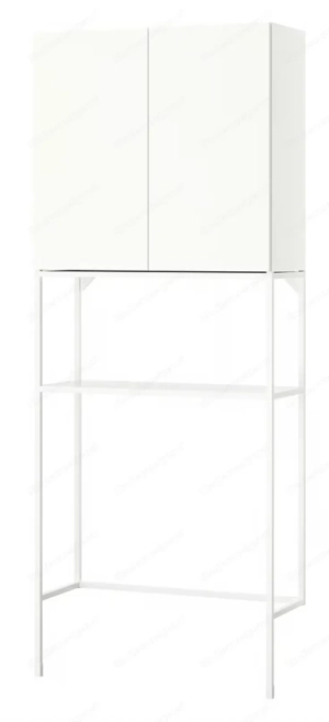 IKEA ENHET Hochschrank   Aufbewahrungsschrank mit Gestell   weiß Bild 2