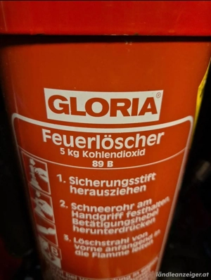 Gloria Feuerlöscher 6L Schaum vorgeführt Bild 3
