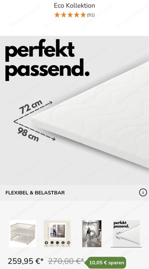 Laufgitter inkl. Träumeland Matratze Bild 3